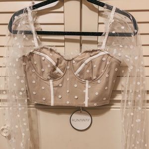 Runaway the Label White Crop Top